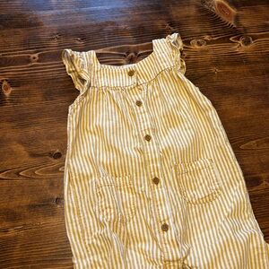 Carter's yellow Striped Kids Romper